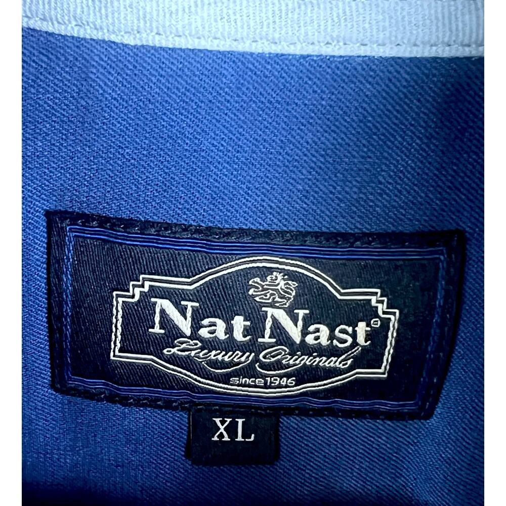 Men's Nat Nast Silk Blend Tropical Palm Short Sleeve Button-Up - XL - Picture 5 of 5